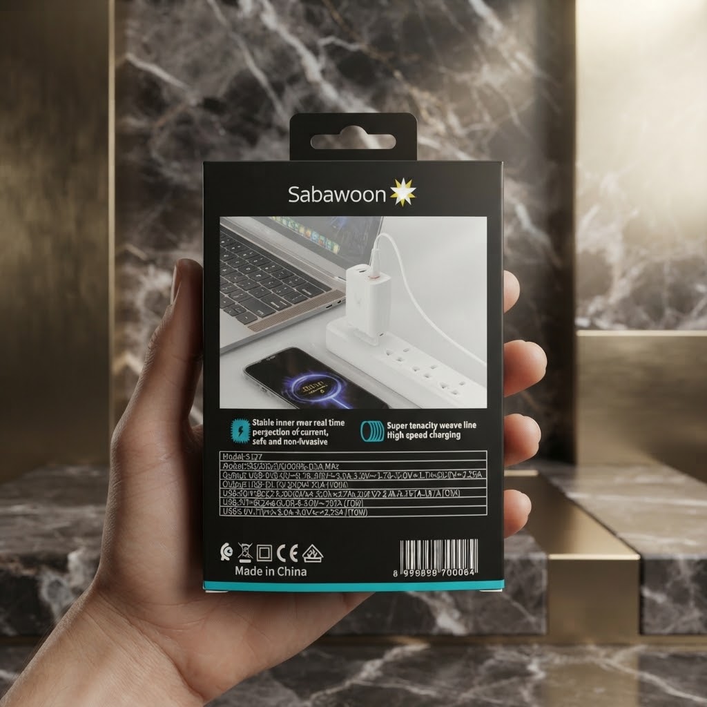 Sabawoon S127 GaN 70W Super Fast Charger With High Speed Charging Support And Durable Build For Smartphones view 5