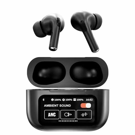 AirPods Touch L.C.D A9 Black Bluetooth Earbuds Heavy Sound view 4