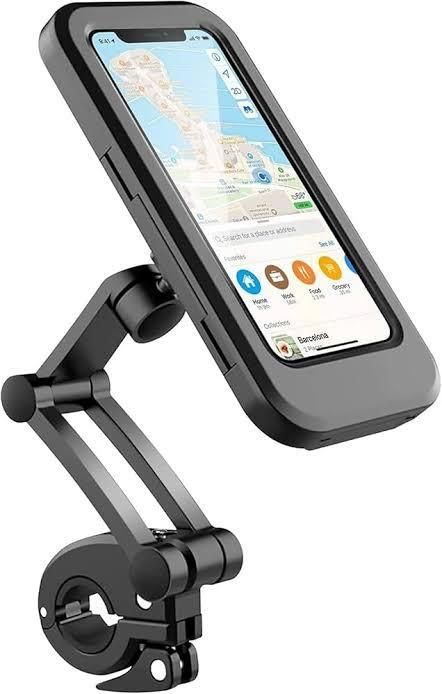 Waterproof Bike Phone Mount - 360° Rotatable Motorcycle & Bicycle Mobile Holder - Adjustable Touch Screen Handlebar Phone Support for All Bikes view 3