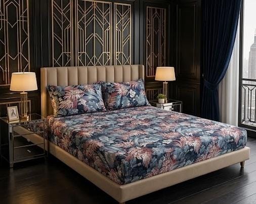 3D Crystal Cotton 3-piece Bedsheet Set AY0010035
