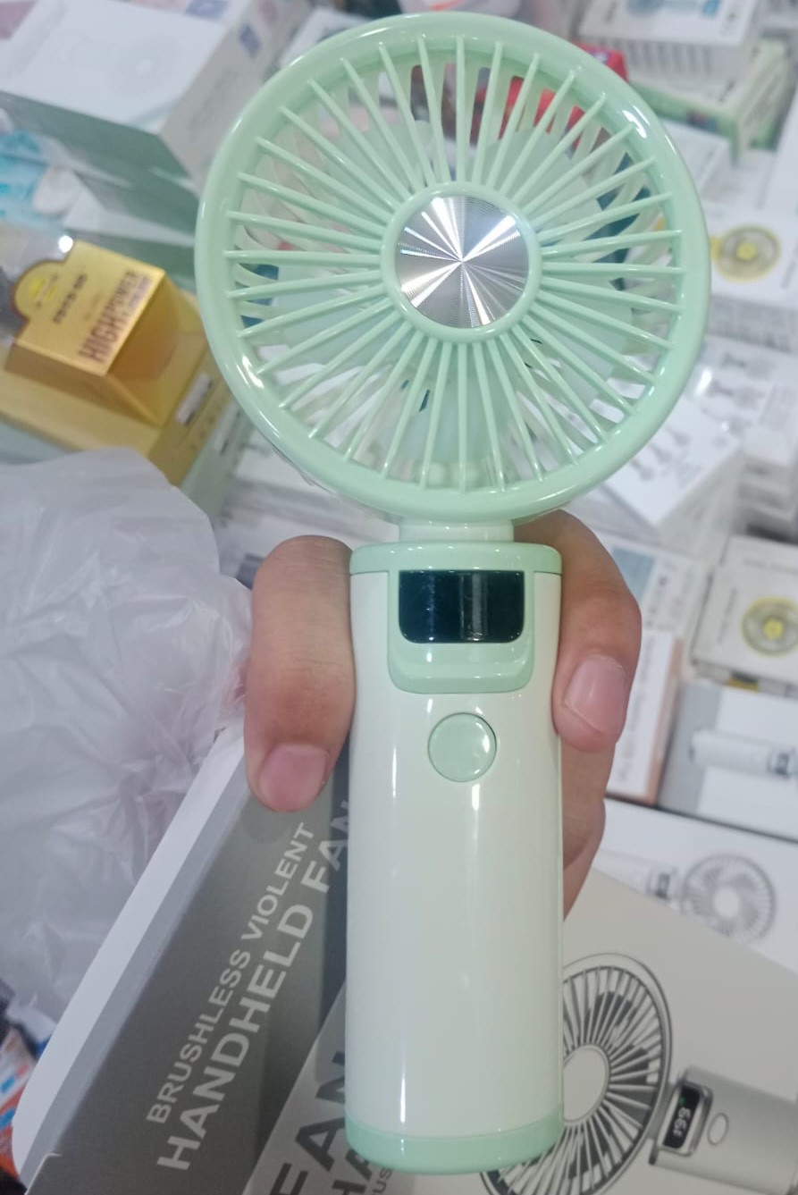 Rechargeable Handheld High-Speed Wind Turbine Fan - Appliance Product Designed For Cooling And Daily Ventilation Routine (Random Color) view 4