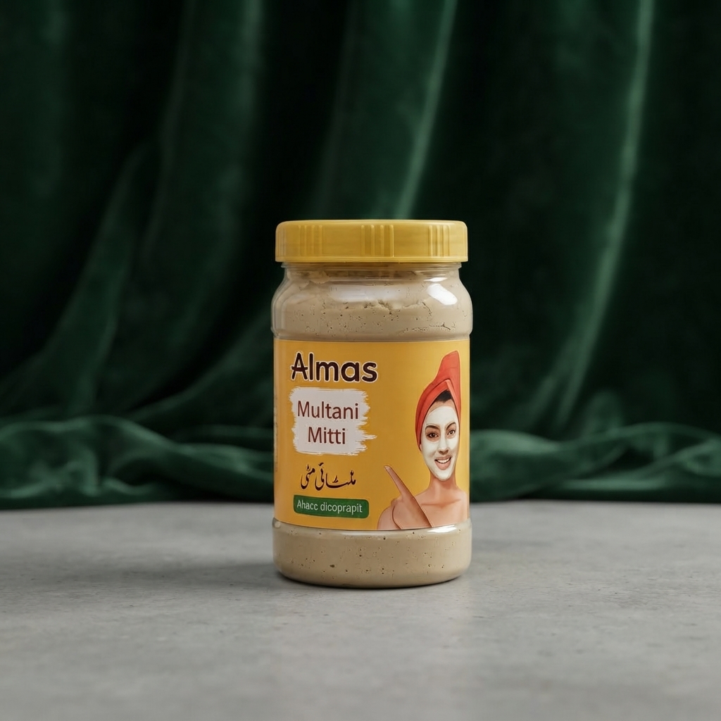 Almas Multani Mitti Jar - Beauty Accessory Designed For Skin Cleansing And Daily Skincare Routine - 100ML view 3