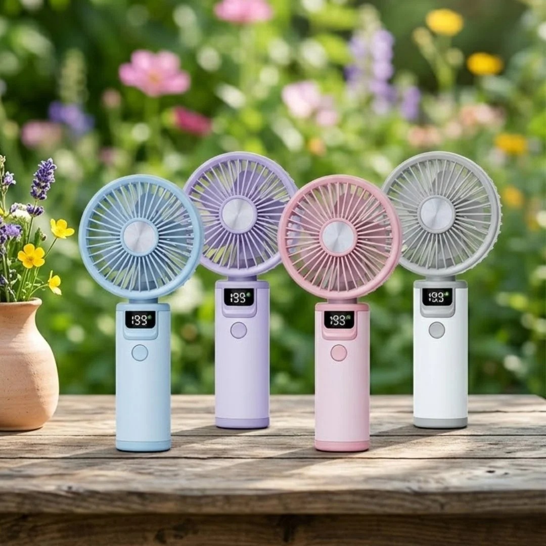 Rechargeable Handheld High-Speed Wind Turbine Fan - Appliance Product Designed For Cooling And Daily Ventilation Routine (Random Color) view 2
