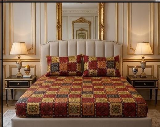 3D Crystal Cotton 3-piece Bedsheet Set AY0010031 view 3