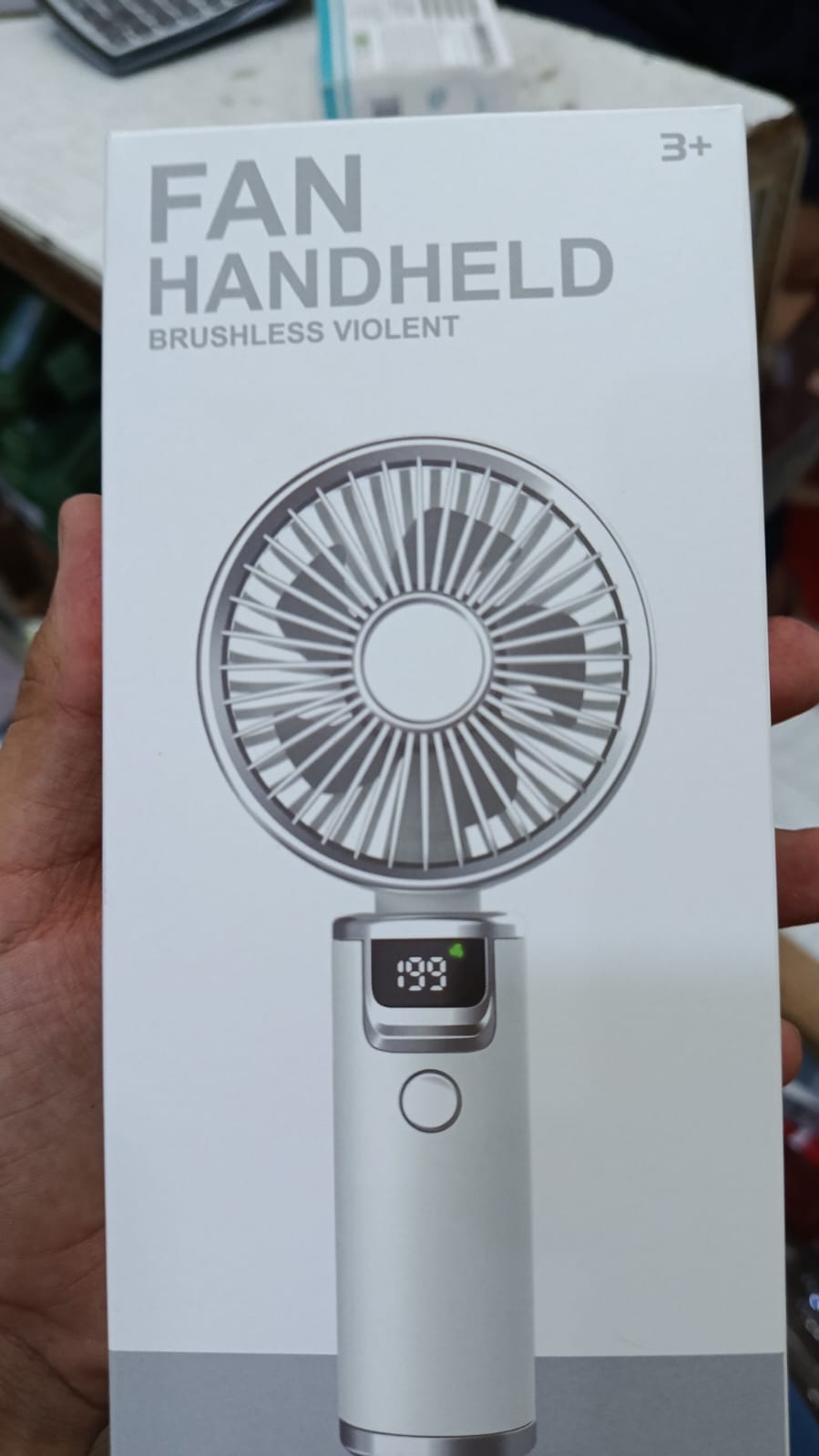 Rechargeable Handheld High-Speed Wind Turbine Fan - Appliance Product Designed For Cooling And Daily Ventilation Routine (Random Color) view 3