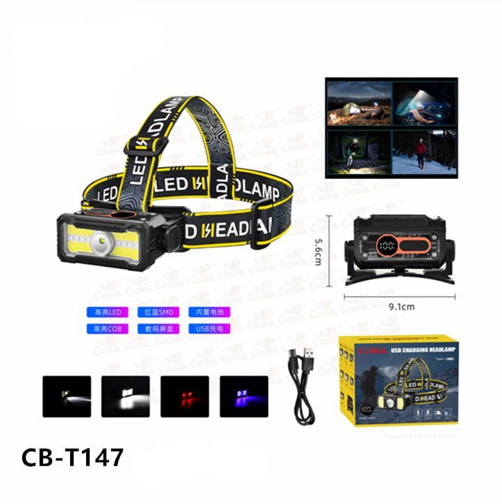 USB Rechargeable LED Headlamp T146 view 2