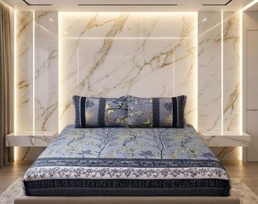 3D Crystal Cotton 3-piece Bedsheet Set AY0010034