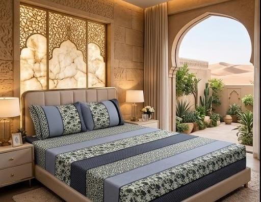3D Crystal Cotton 3-piece Bedsheet Set AY0010032 view 2
