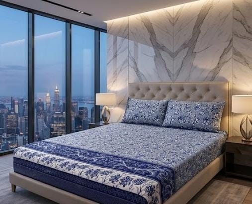 3D Crystal Cotton 3-piece Bedsheet Set AY0010033 view 2