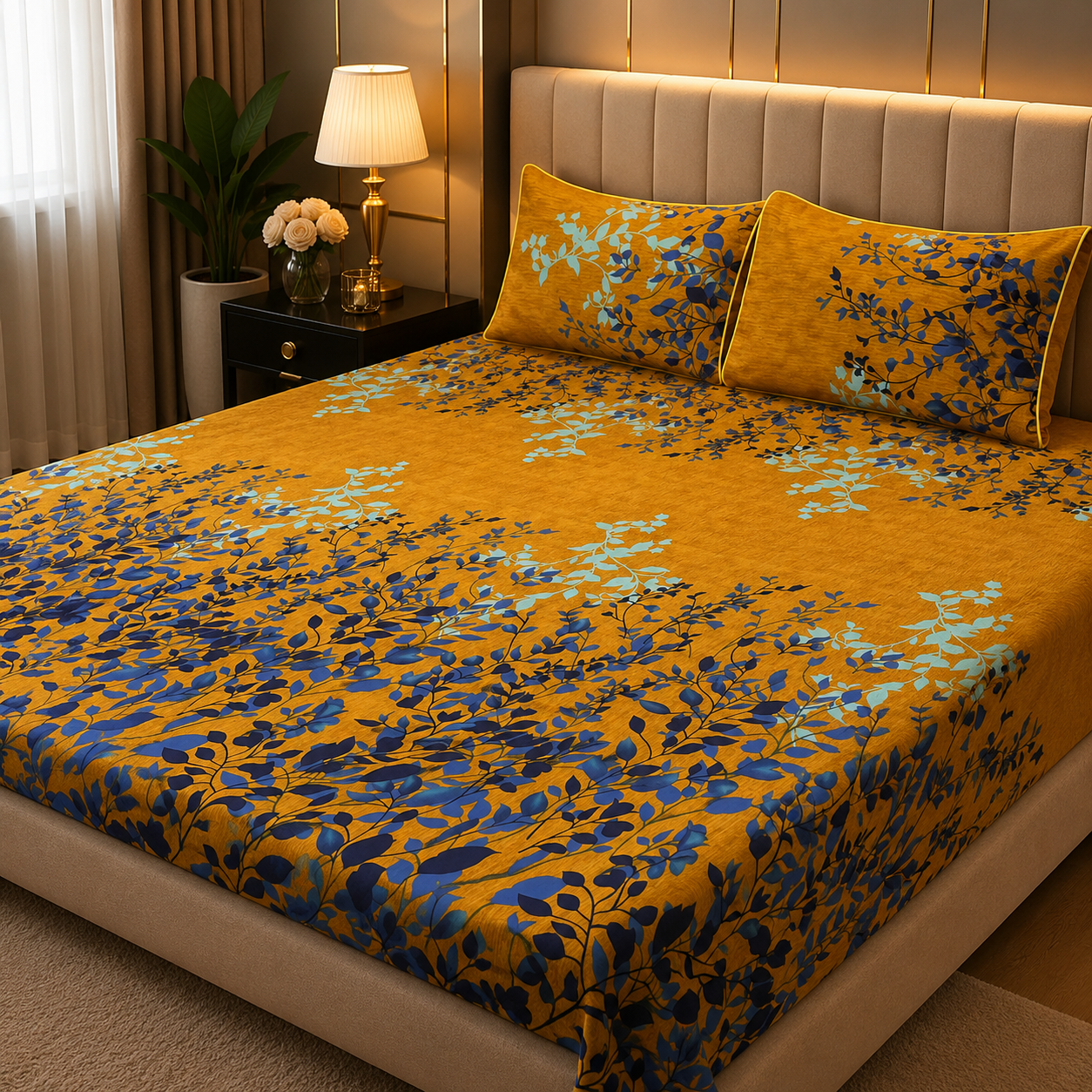3D Crystal Cotton 3-piece Bedsheet Set AY0010050 view 2