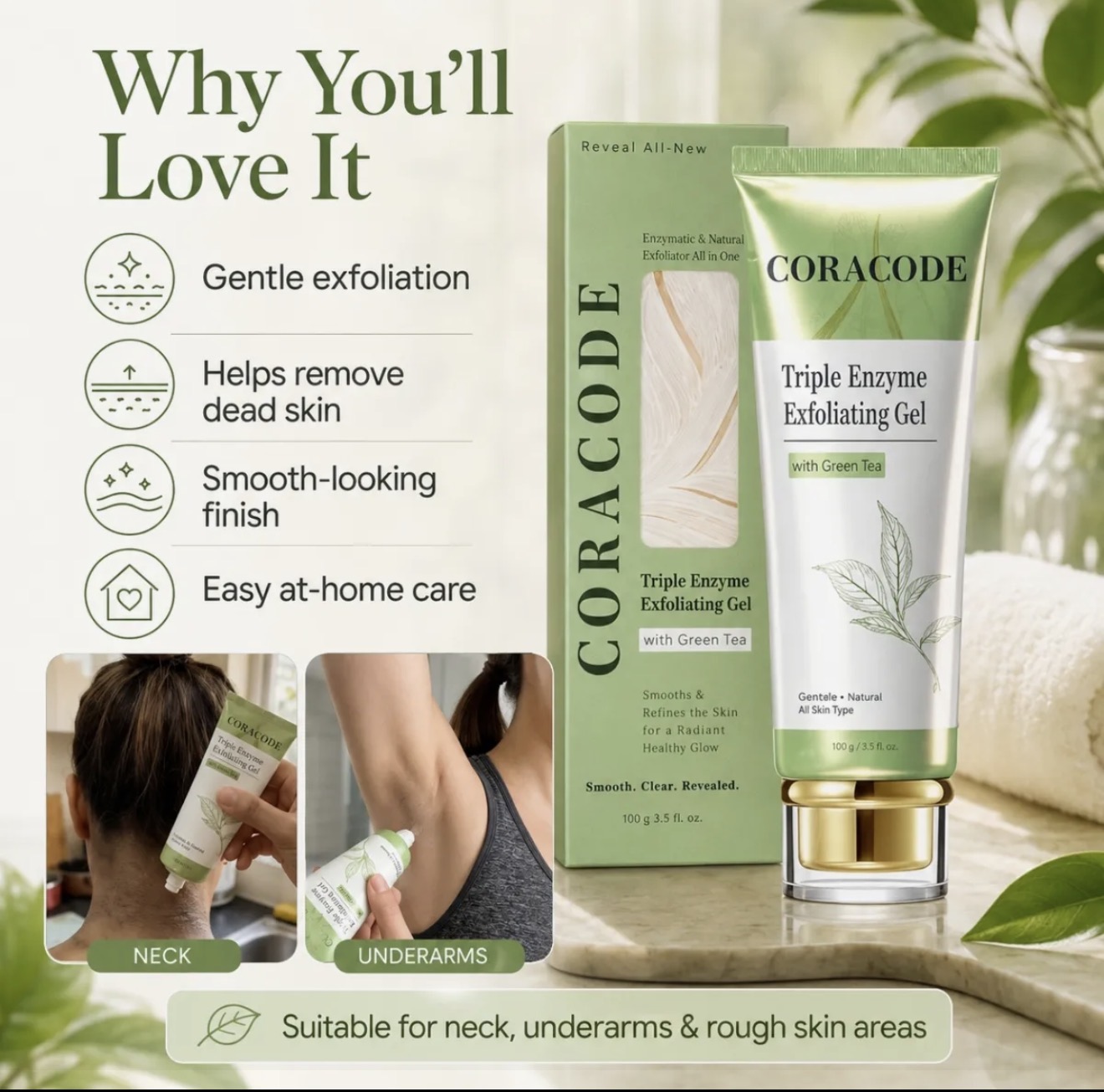 Coracode Triple Enzyme Exfoliating Gel (100g) view 4