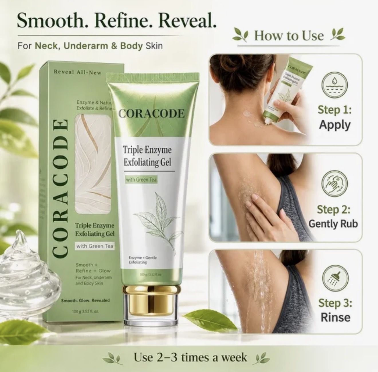 Coracode Triple Enzyme Exfoliating Gel (100g) view 5