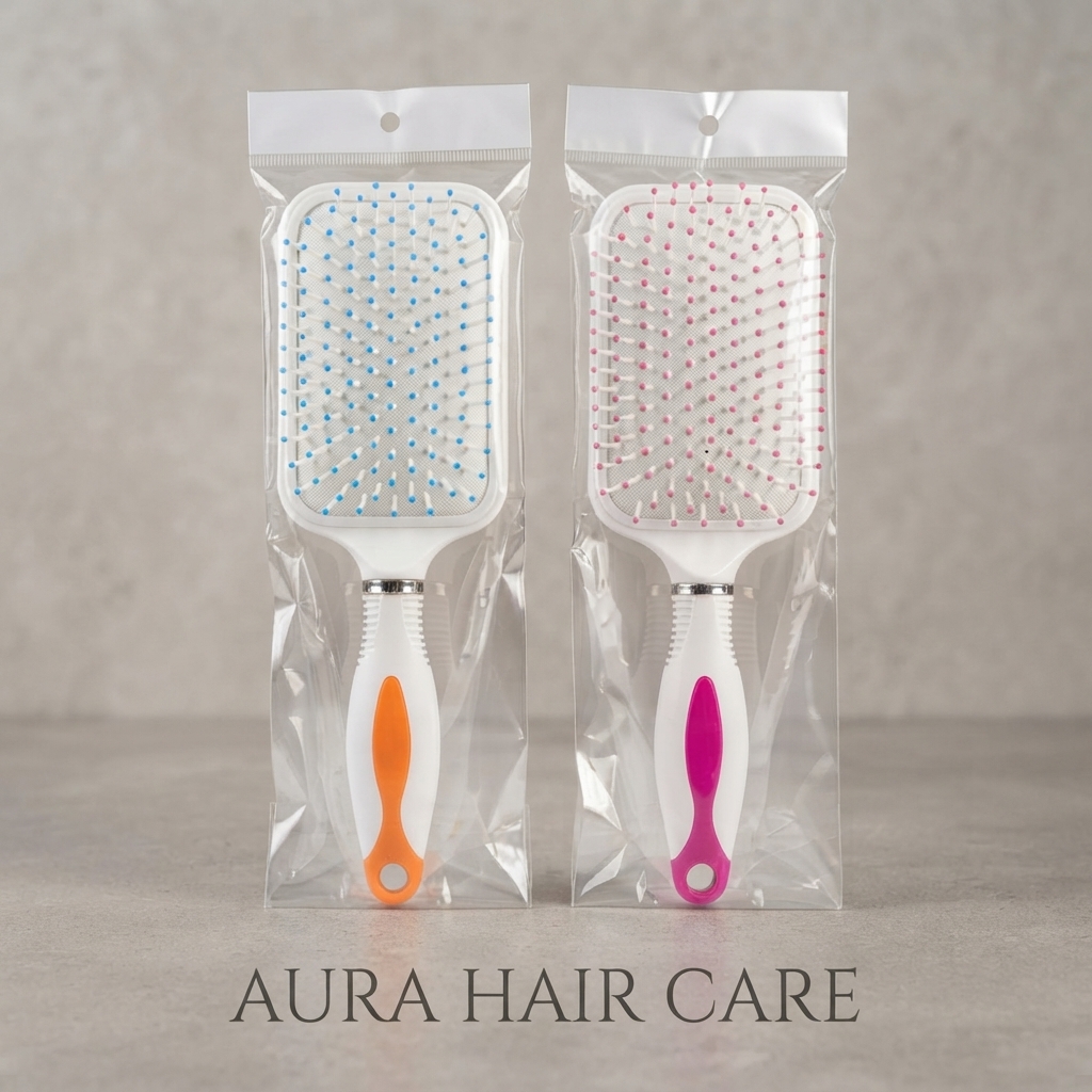 Aura Hair Care Paddle Brush Durable Lightweight Design Smooth Detangling And Styling Suitable For All Hair Types view 3