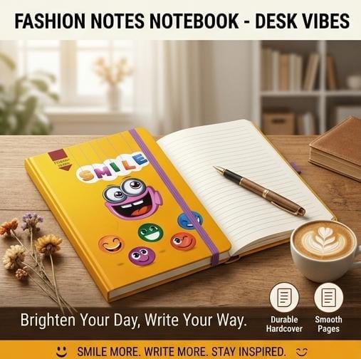Beautiful notebook with colorful artwork and an inspiring design (random color)