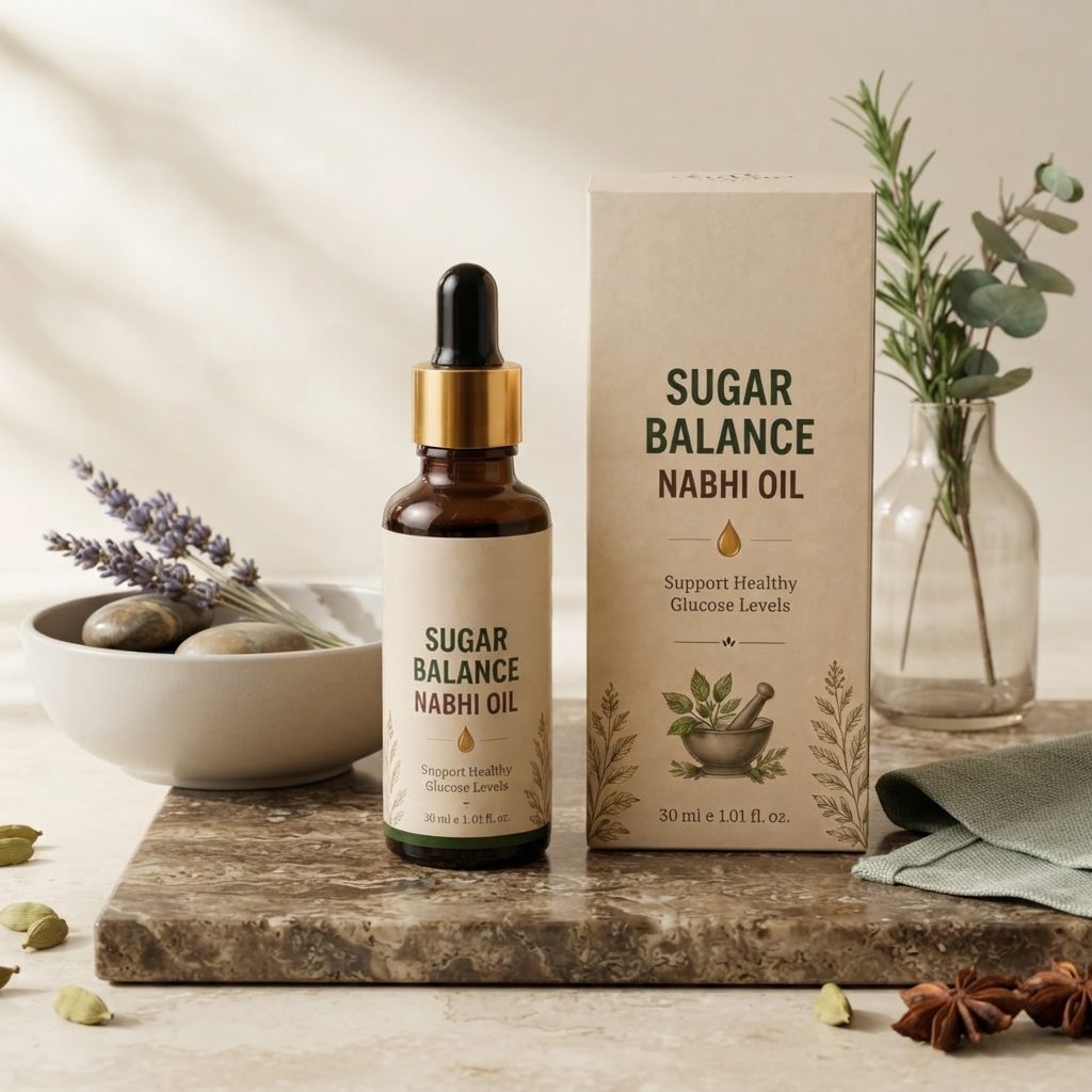 Sugar Balance Nabhi Oil 30ml Herbal Belly Button Oil Ayurvedic Nabhi Care Natural Extracts Lightweight Non Greasy Daily Wellness