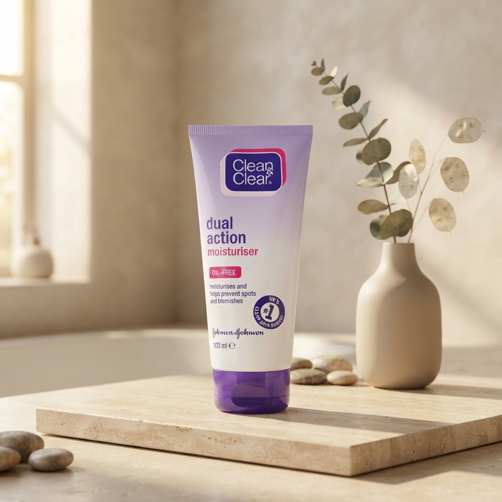 Clean And Clear Dual Action Moisturizer 100ml Oil Free Spot Fighting Formula Hydrating Daily Skincare For Smooth Clear Skin view 2