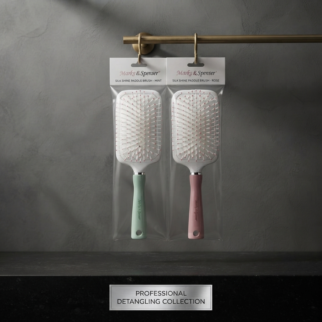 Marks And Spenser Silk Shine Paddle Brush Durable Lightweight Design Smooth Detangling And Styling For All Hair Types view 3