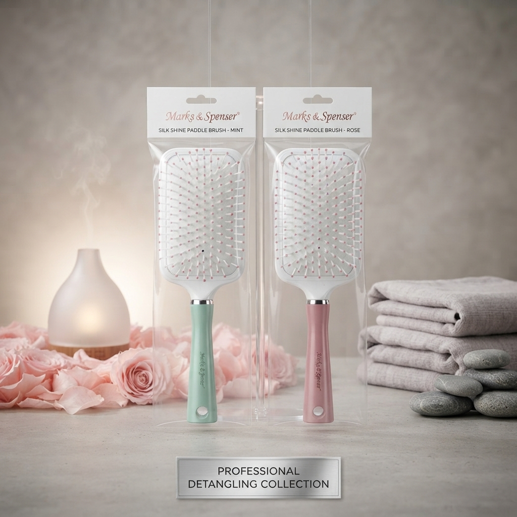 Marks And Spenser Silk Shine Paddle Brush Durable Lightweight Design Smooth Detangling And Styling For All Hair Types