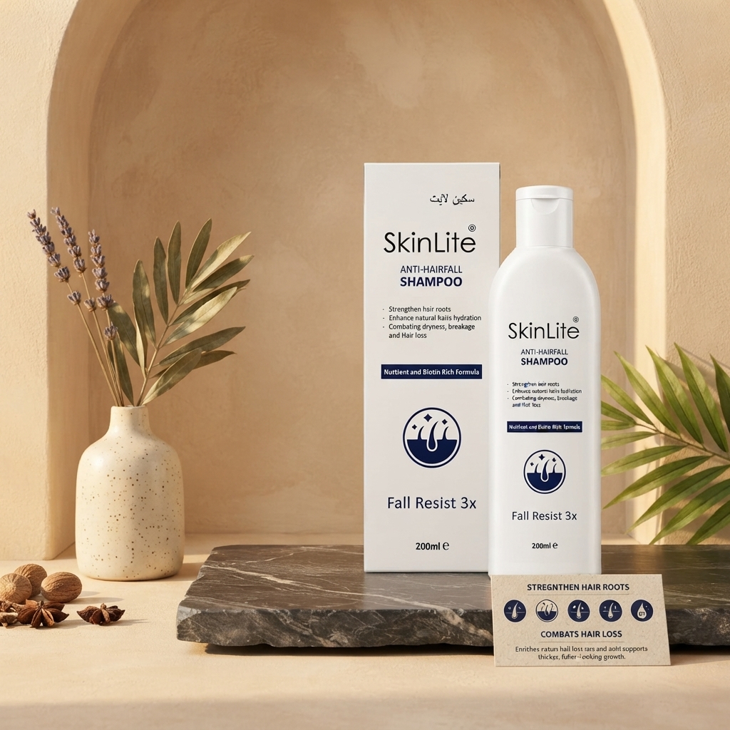 SkinLite Anti Hairfall Shampoo 200ml Nutrient And Biotin Rich Formula Strengthens Roots Reduces Hair Loss Promotes Healthy Thick Hair view 3