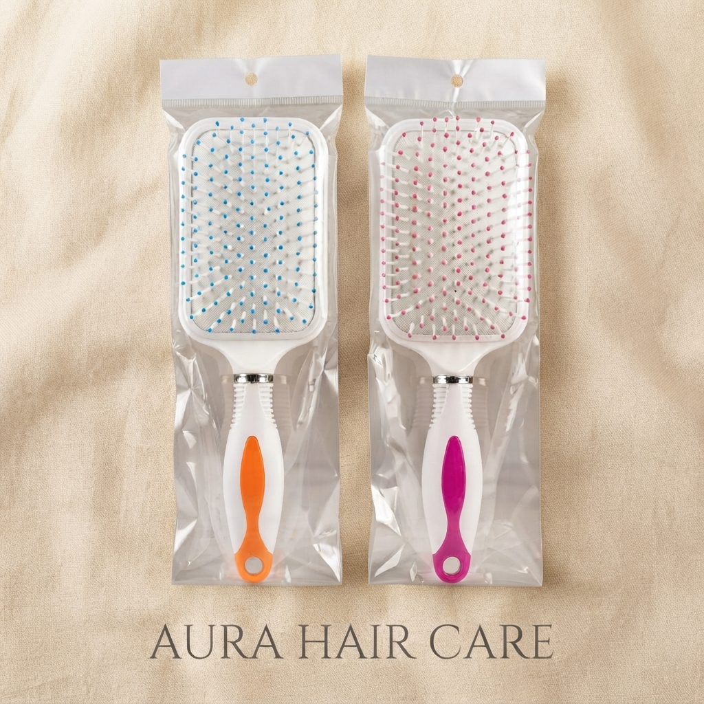 Aura Hair Care Paddle Brush Durable Lightweight Design Smooth Detangling And Styling Suitable For All Hair Types view 2
