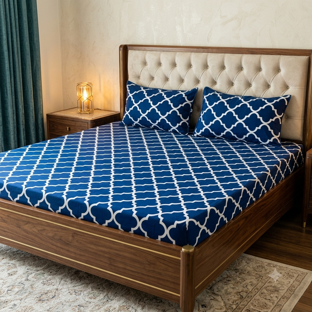 3D Crystal Cotton 3-piece Bedsheet Set AY0010059