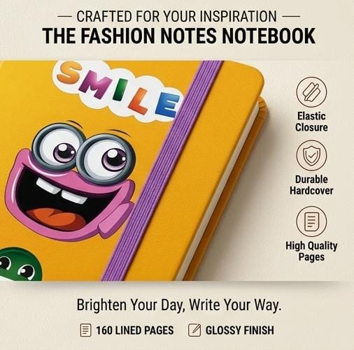 Beautiful notebook with colorful artwork and an inspiring design (random color) view 2