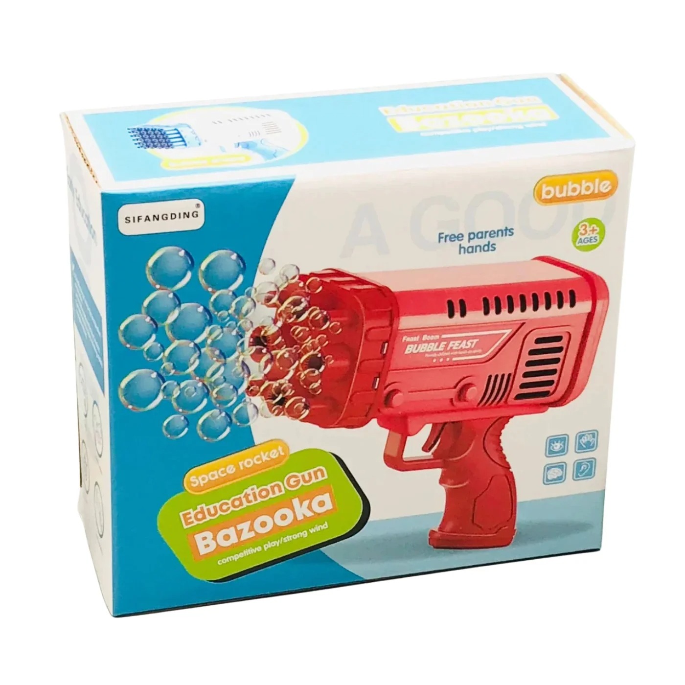 Feast Boom Bubble Feast Bubble Gun for Kids Comes with a bubble solution bottle (Random Color) view 3