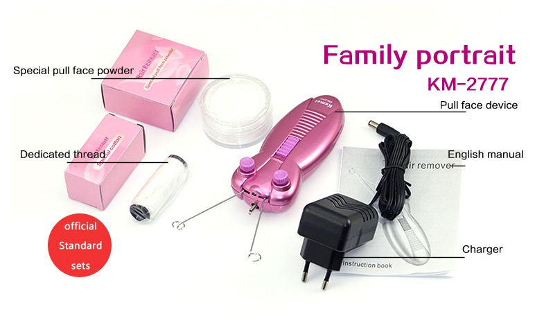 Kemei KM 2777 Electric Facial Cotton Thread Epilator - Grooming Accessory Designed For Facial Hair Removal And Daily Maintenance Routine view 4