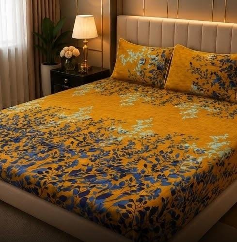 3D Crystal Cotton 3-piece Bedsheet Set AY0010050 view 4