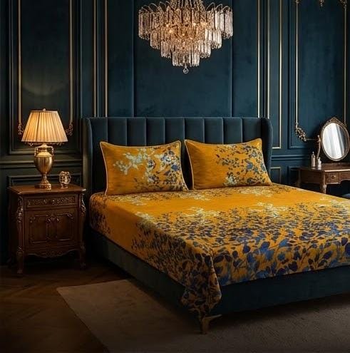 3D Crystal Cotton 3-piece Bedsheet Set AY0010050