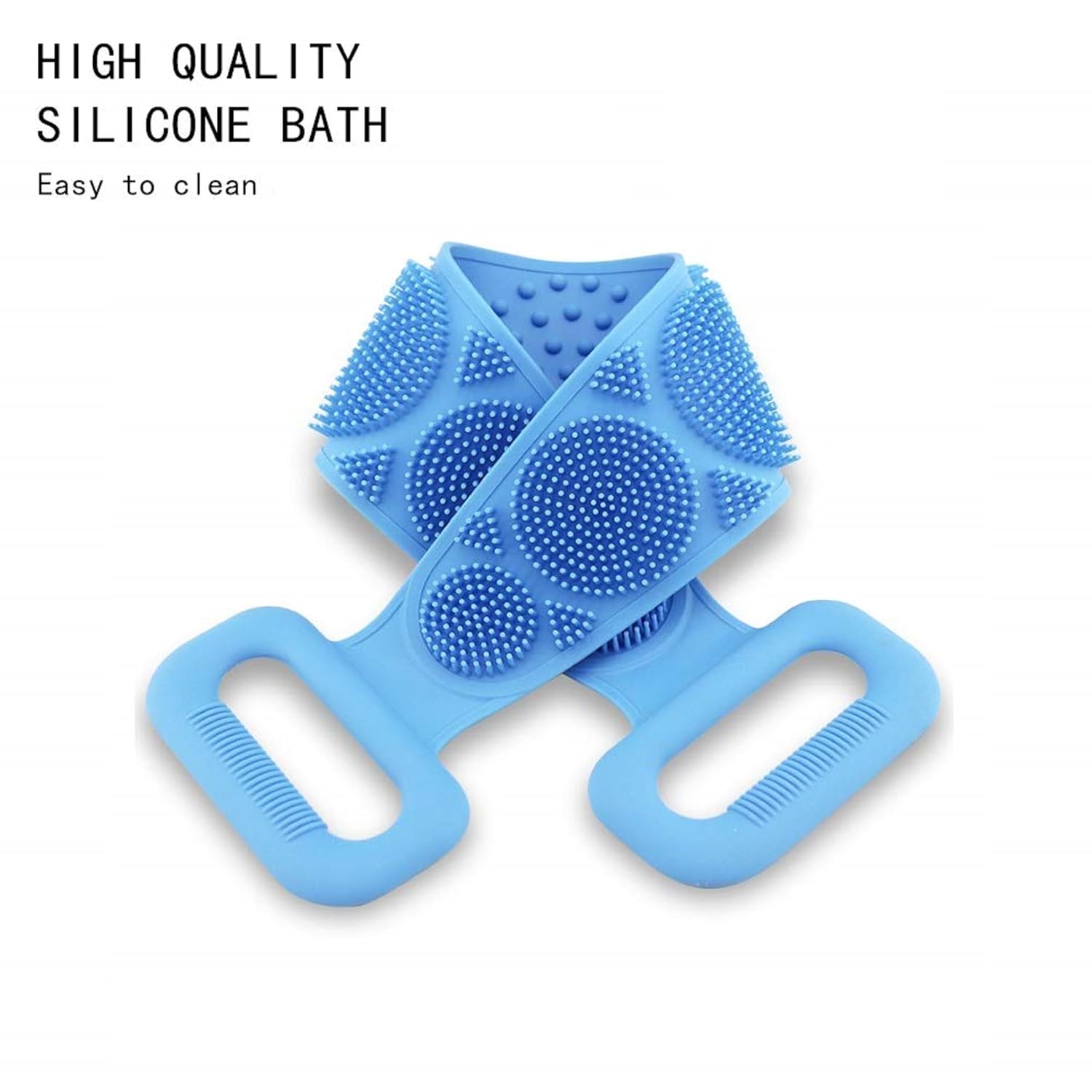 Silicone Back Scrubber Bath Belts - Bath Accessory Designed For Body Exfoliation And Daily Hygiene Routine (Random Color) view 5