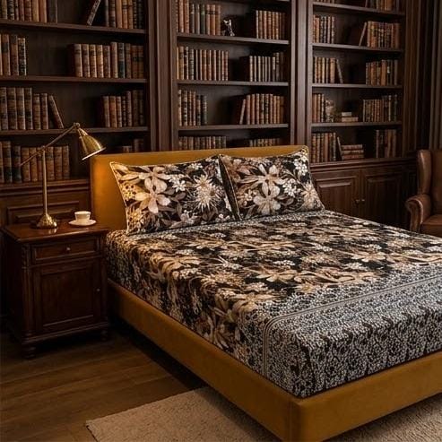 3D Crystal Cotton 3-piece Bedsheet Set AY0010048 view 2