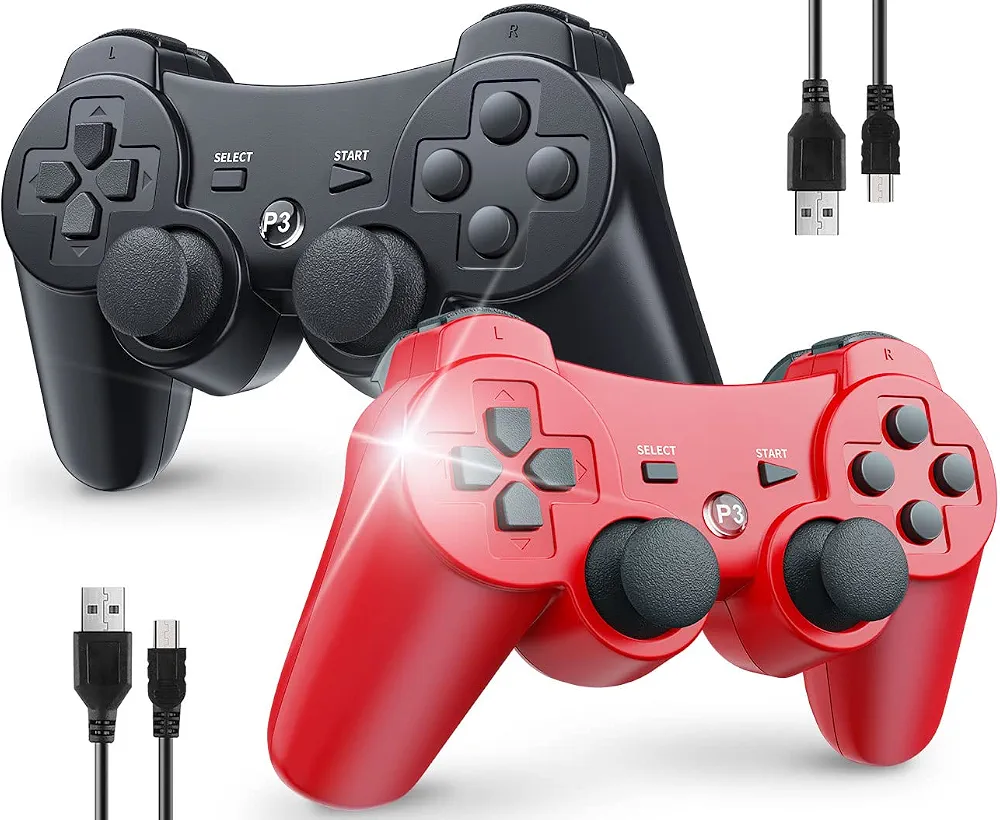Sony PS3/PS4/PS5 DualShock Wireless Gaming Controller – Ultimate Gamepad with Powerful Vibration, Dual Analog Sticks, Responsive Buttons & Ergonomic Grip (Random Color) view 4