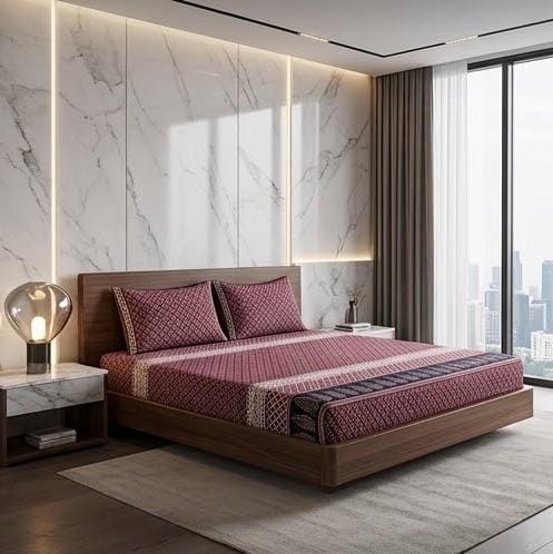 3D Crystal Cotton 3-piece Bedsheet Set AY0010047 view 4