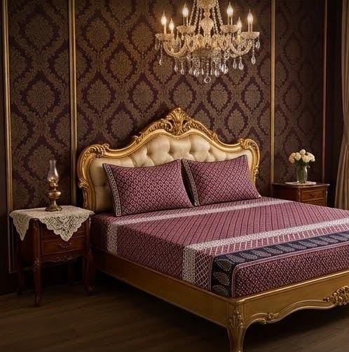 3D Crystal Cotton 3-piece Bedsheet Set AY0010047 view 2