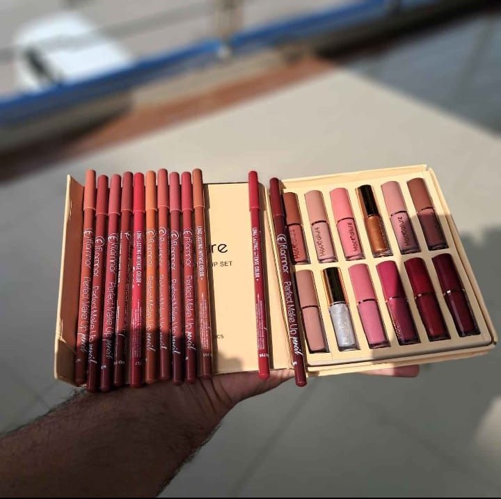 2 In 1 Lip Bundle Flormar Pencils And Mocallure Lipgloss - Beauty Accessory Designed For Lip Makeup (12 Lip Pencil & 12 Lip Gloss) view 3