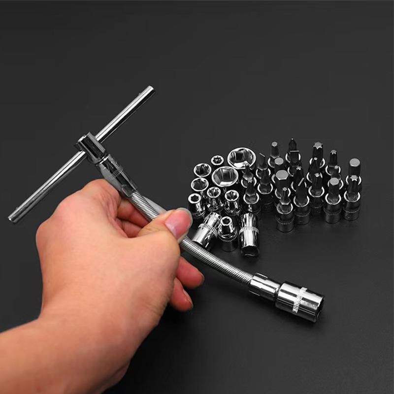 46 Pcs Socket Wrench Tool Set with Storage Case Perfect for Mechanical, Automotive, And DIY Home Repair Tasks view 4