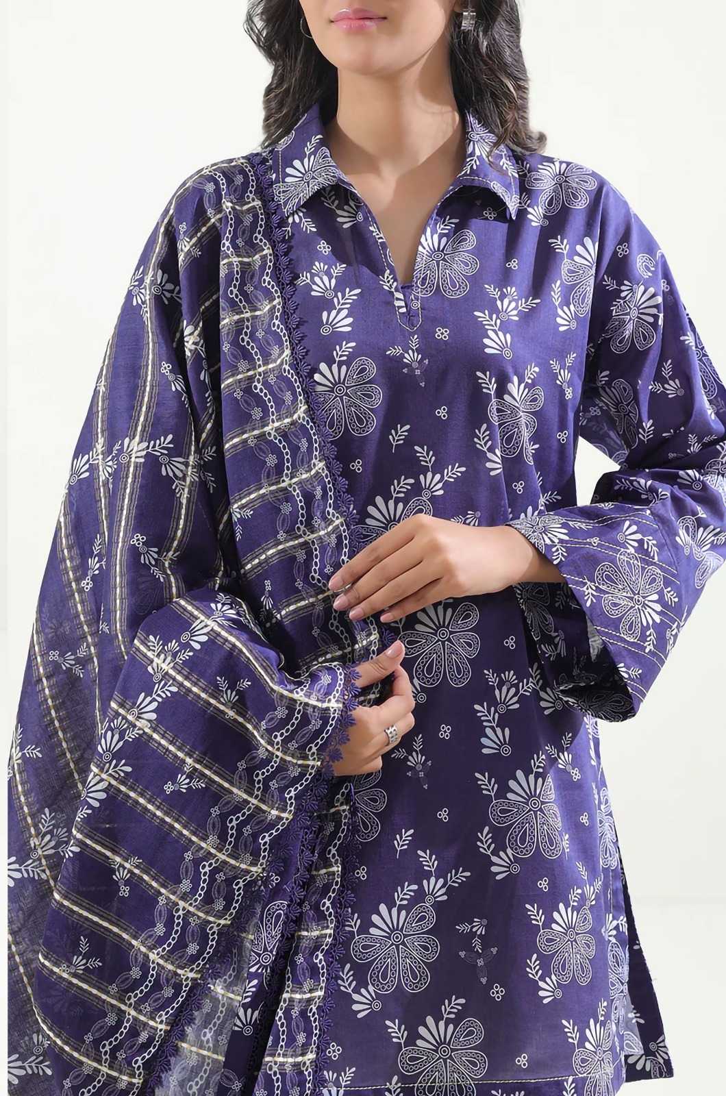 Saya Unstitched Printed khadder 3 Piece - Buy Online in Pakistan at Zenbu Store