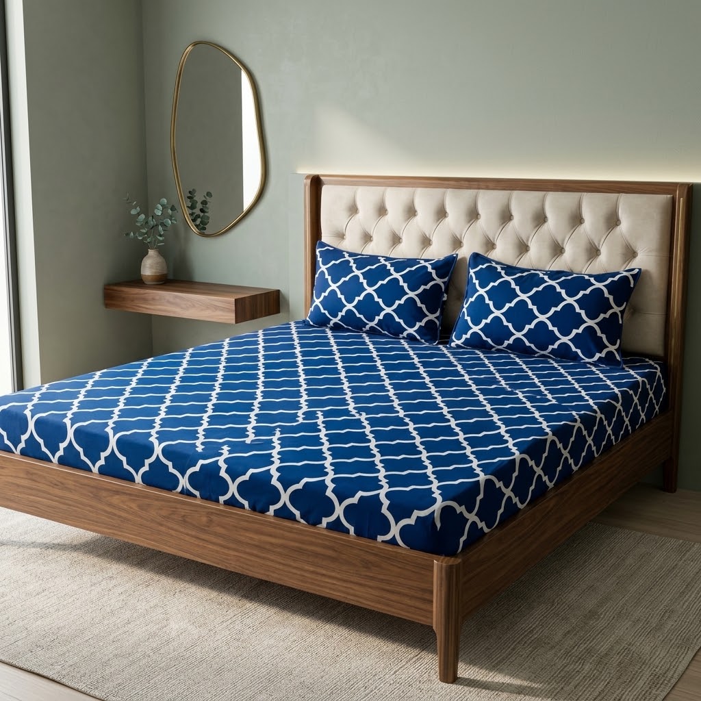 3D Crystal Cotton 3-piece Bedsheet Set AY0010059 view 3