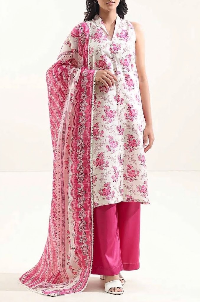 Saya Premium 3-Piece Printed Lawn Suit – Unstitched Summer Collection (saya replica) view 2
