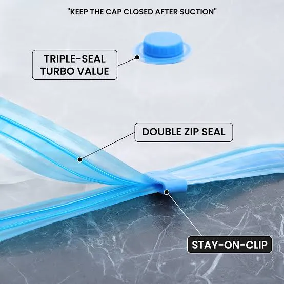 Vacuum Storage Bags with Hand Pump - Space Saving Organizer view 2