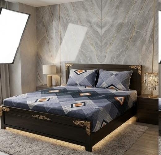 3D Crystal Cotton 3-piece Bedsheet Set AY0010067 view 3