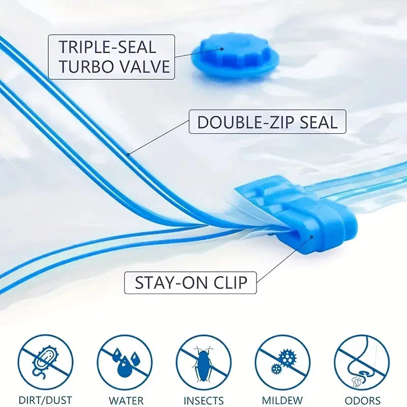 Vacuum Storage Bags with Hand Pump - Space Saving Organizer view 5