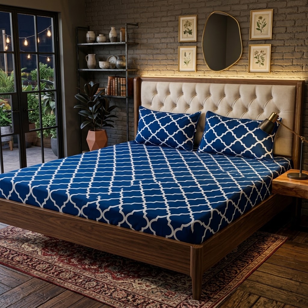 3D Crystal Cotton 3-piece Bedsheet Set AY0010059 view 2