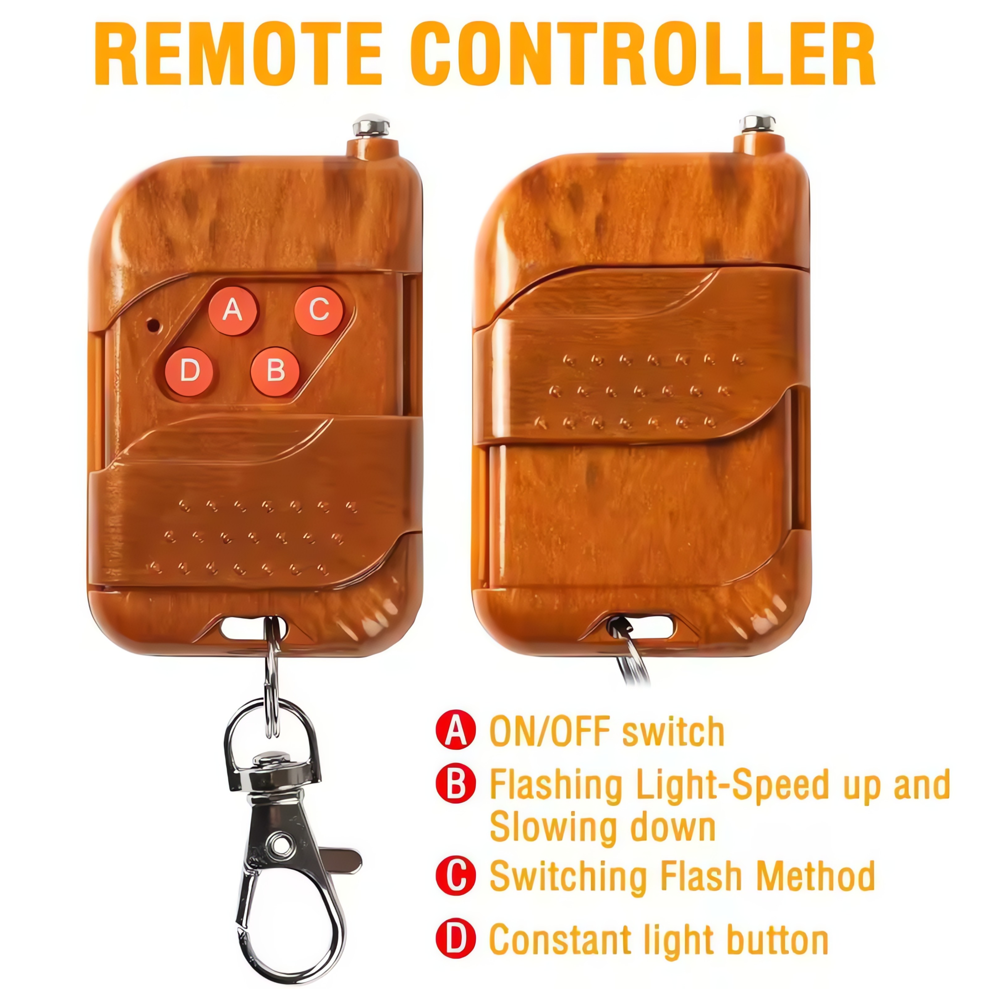 Remote Control Flasher For Bikes & Cars Car Grill Flasher 4 Pcs 16 leds view 4