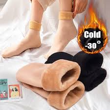 Pack of 2 pairs Women Winter Woolen Socks Warm Thicken Thermal Snow Socks view 2