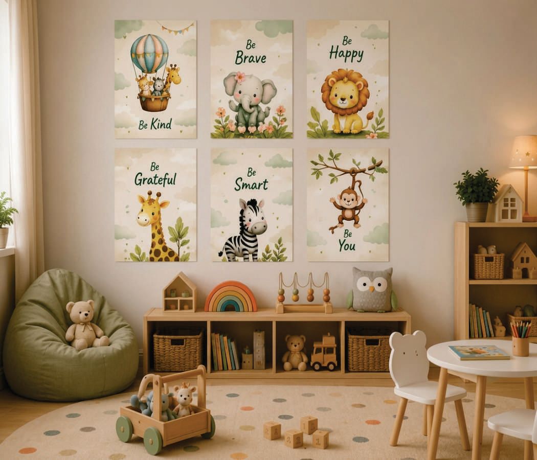 Set Of 6 Premium Wall Art Photo Tiles - Buy Online in Pakistan at Zenbu Store