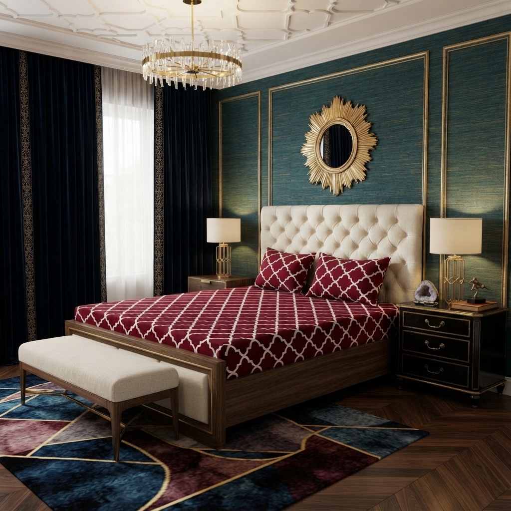 3D Crystal Cotton 3-piece Bedsheet Set - Home Accessory Designed For Bedroom Comfort (AY0010055) view 2