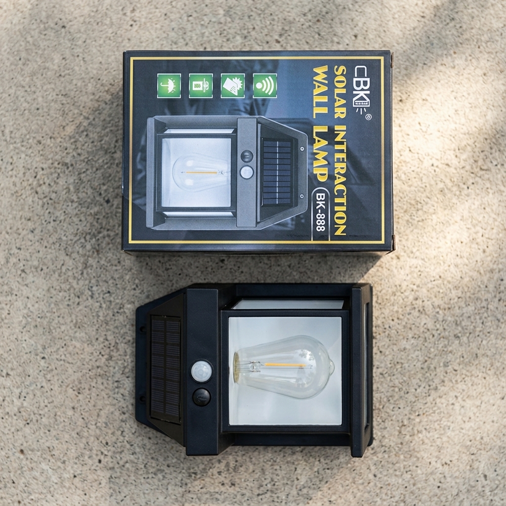 Solar Charge Motion Sensor Solar Waterproof Wall Lamp (Model Bk-888) view 2