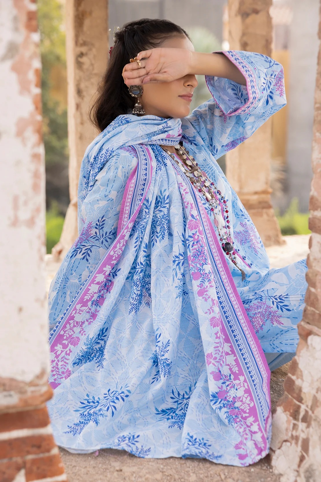 Unstitched Printed Warm Khaddar 3 Piece - Winter Apparel Accessory Designed For Cold Weather Styling And Daily Wardrobe Routine view 3